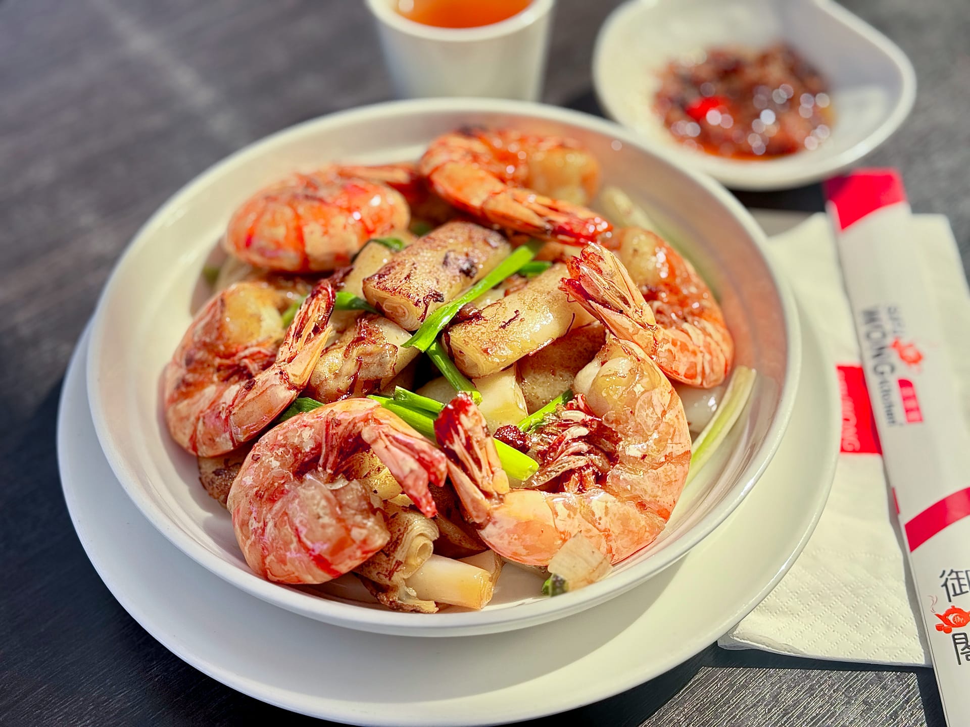 Stir-fried Tiger Prawns & Rice Rolls with XO Sauce - Sifu Wong Kitchen